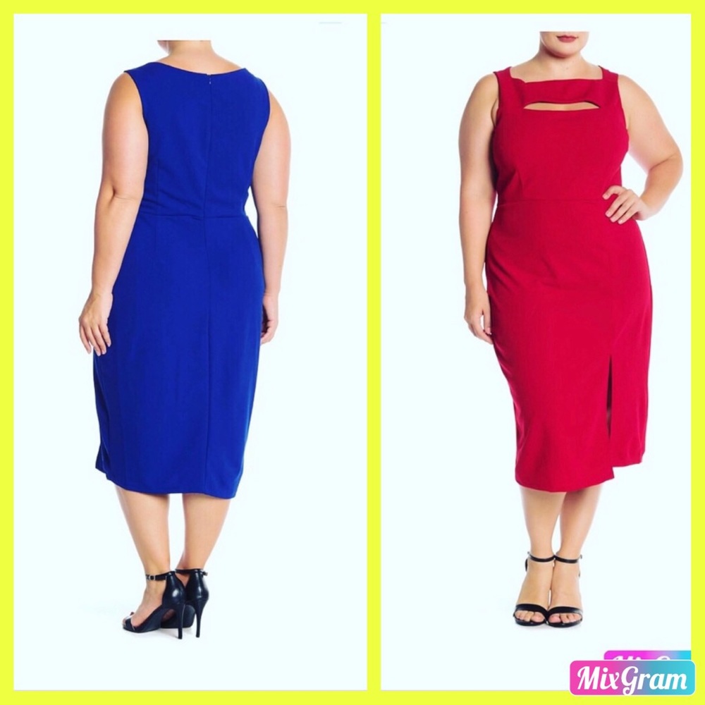 💐MARINA BOAT 🚣‍♀️ NECK SLIT LONG DRESSES 14W 💐